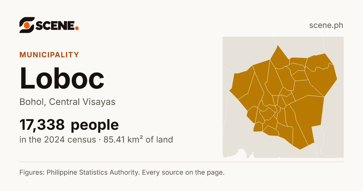 Loboc, Bohol, municipality: 17,338 people in the 2024 census
