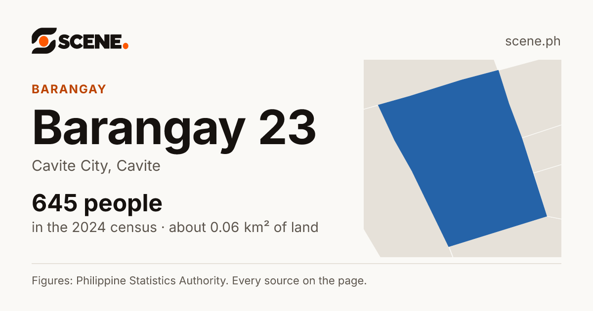 Barangay 23, Cavite City, barangay: 645 people in the 2024 census