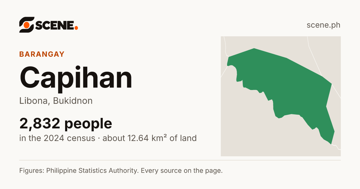 Capihan, Libona, barangay: 2,832 people in the 2024 census