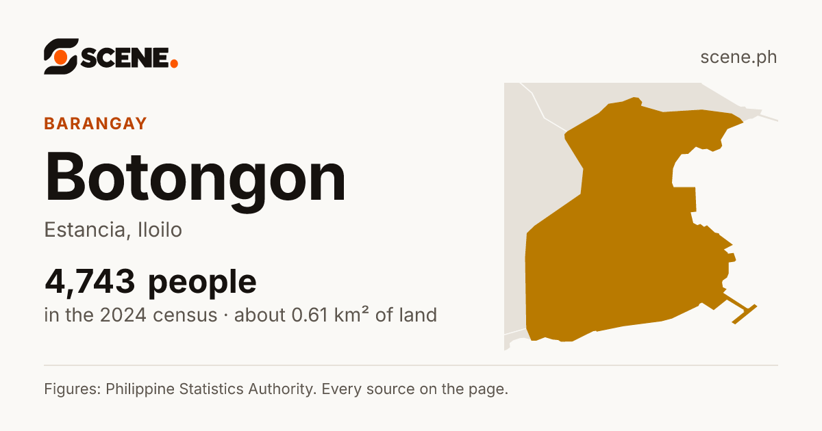 Botongon, Estancia, barangay: 4,743 people in the 2024 census