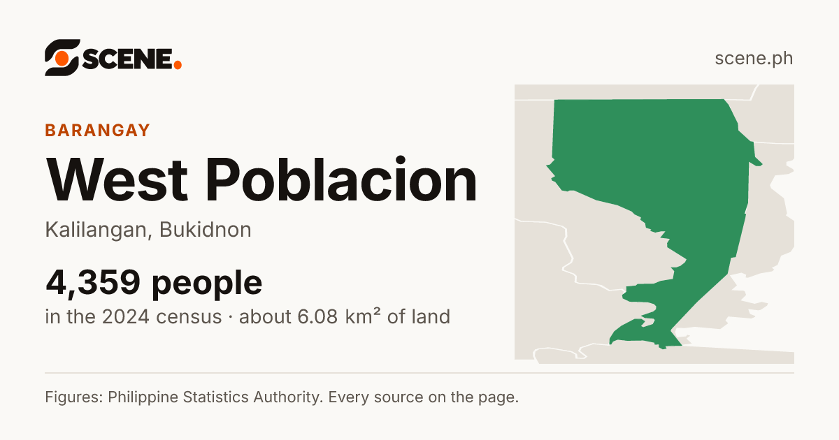 West Poblacion, Kalilangan, barangay: 4,359 people in the 2024 census