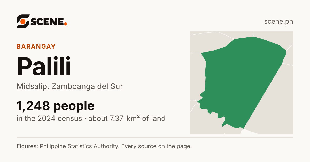 Palili, Midsalip, barangay: 1,248 people in the 2024 census