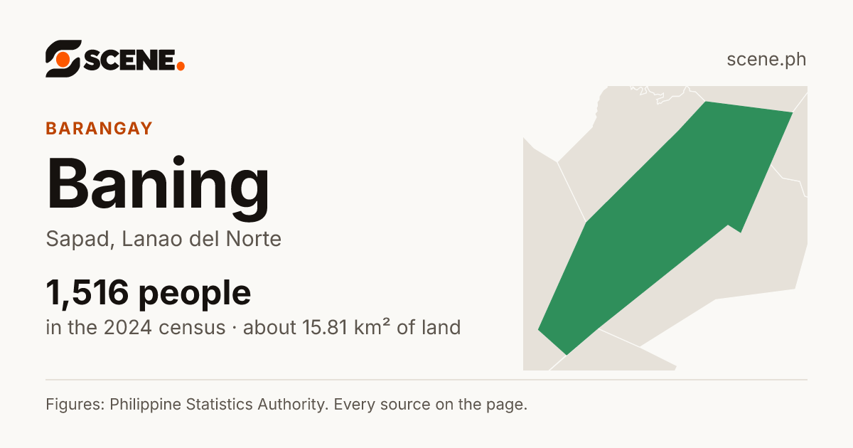Baning, Sapad, barangay: 1,516 people in the 2024 census