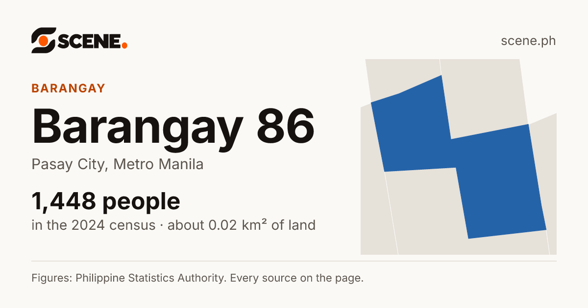 Barangay 86, Pasay City, barangay: 1,448 people in the 2024 census