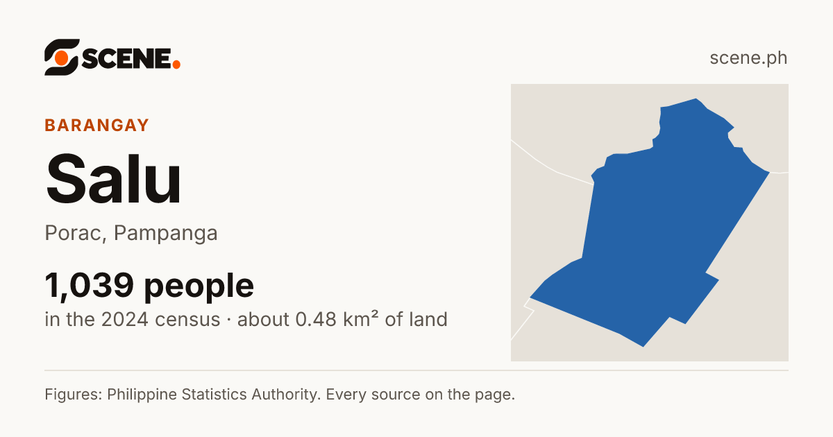 Salu, Porac, barangay: 1,039 people in the 2024 census