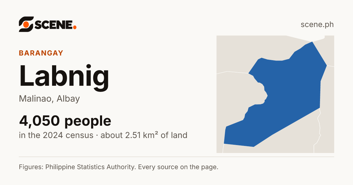 Labnig, Malinao, barangay: 4,050 people in the 2024 census