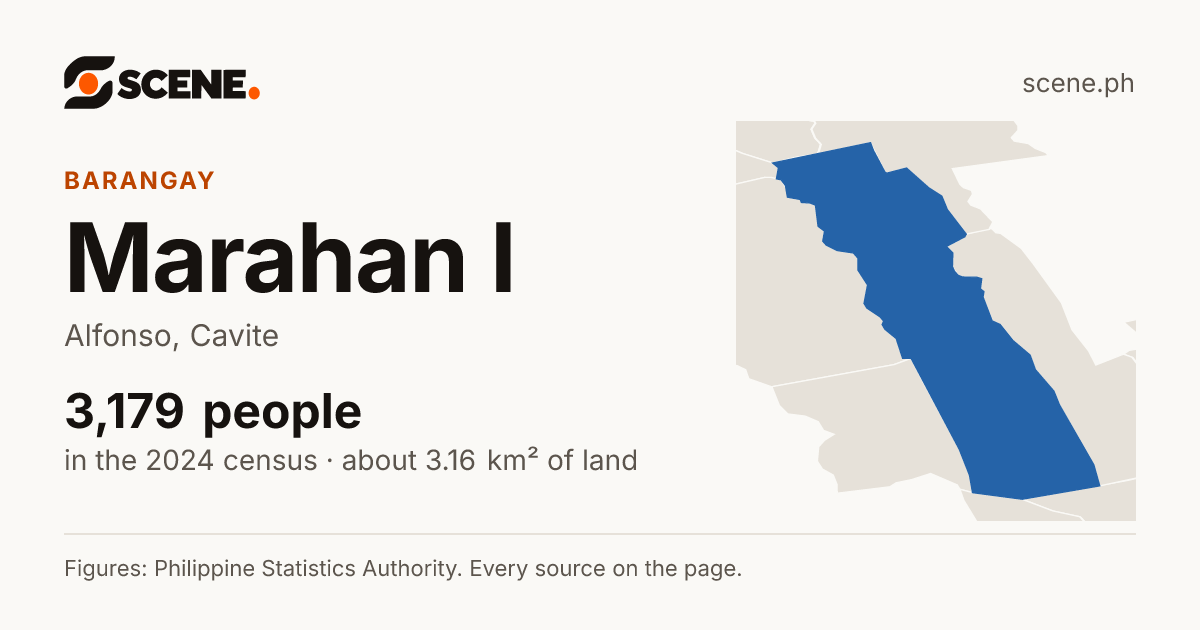 Marahan I, Alfonso, barangay: 3,179 people in the 2024 census