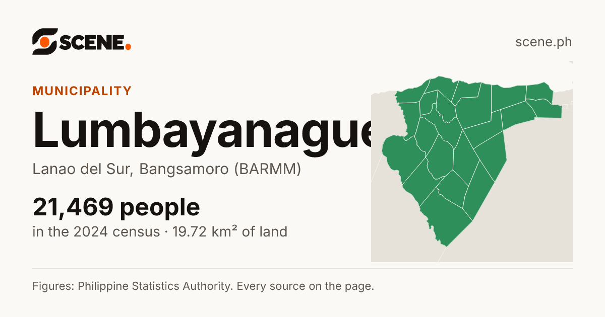 Lumbayanague, Lanao del Sur, municipality: 21,469 people in the 2024 census
