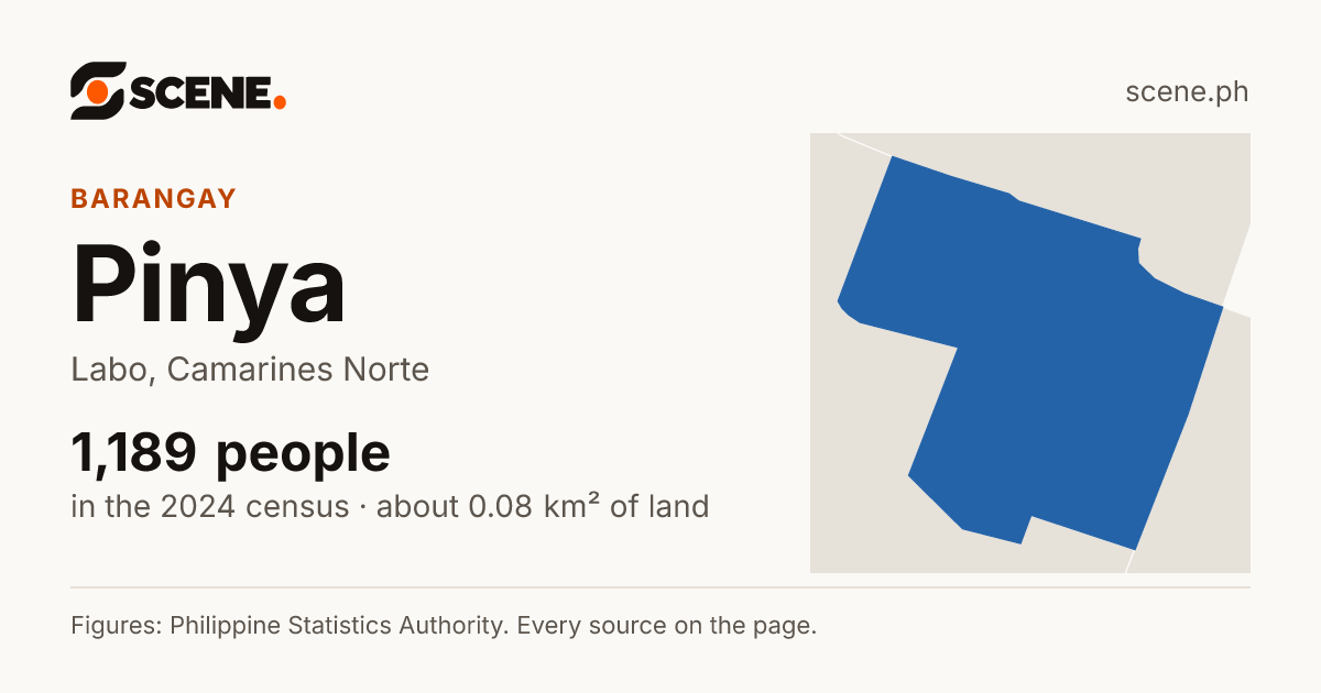 Pinya, Labo, barangay: 1,189 people in the 2024 census