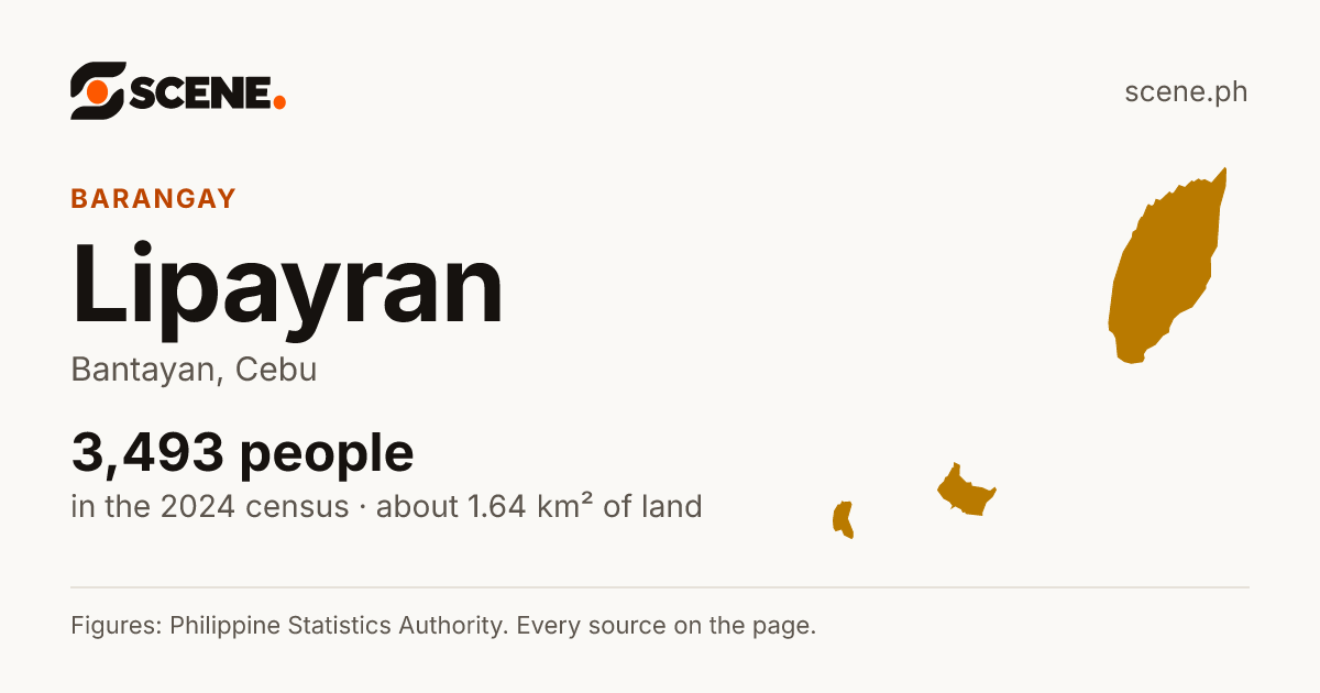 Lipayran, Bantayan, barangay: 3,493 people in the 2024 census