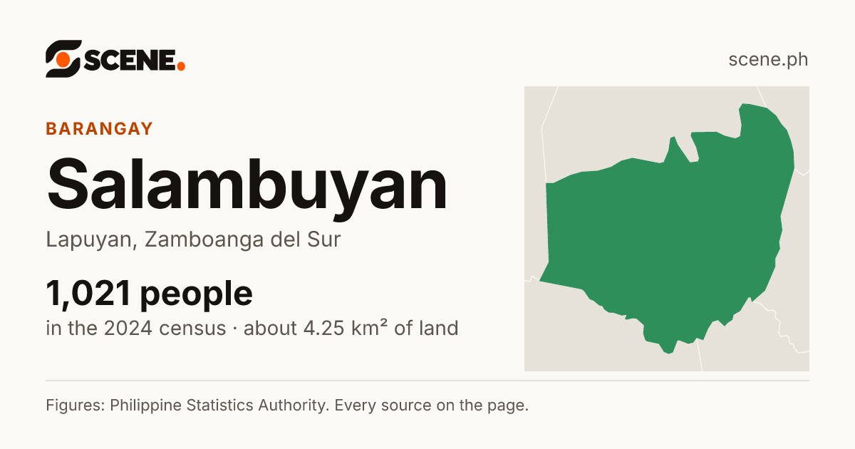 Salambuyan, Lapuyan, barangay: 1,021 people in the 2024 census
