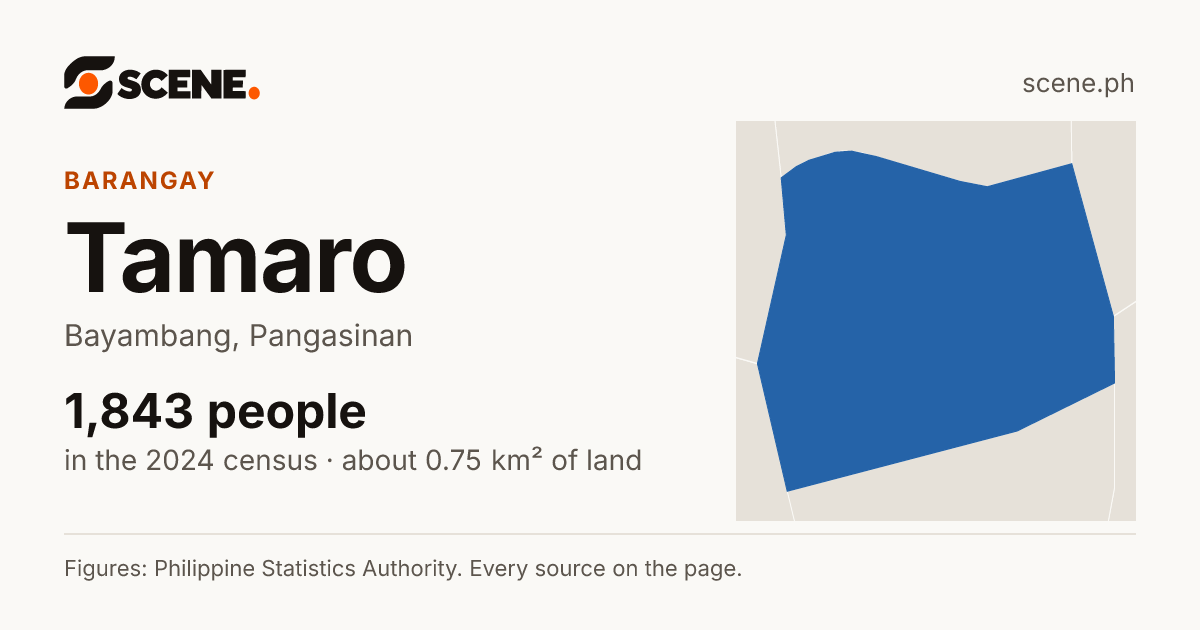 Tamaro, Bayambang, barangay: 1,843 people in the 2024 census