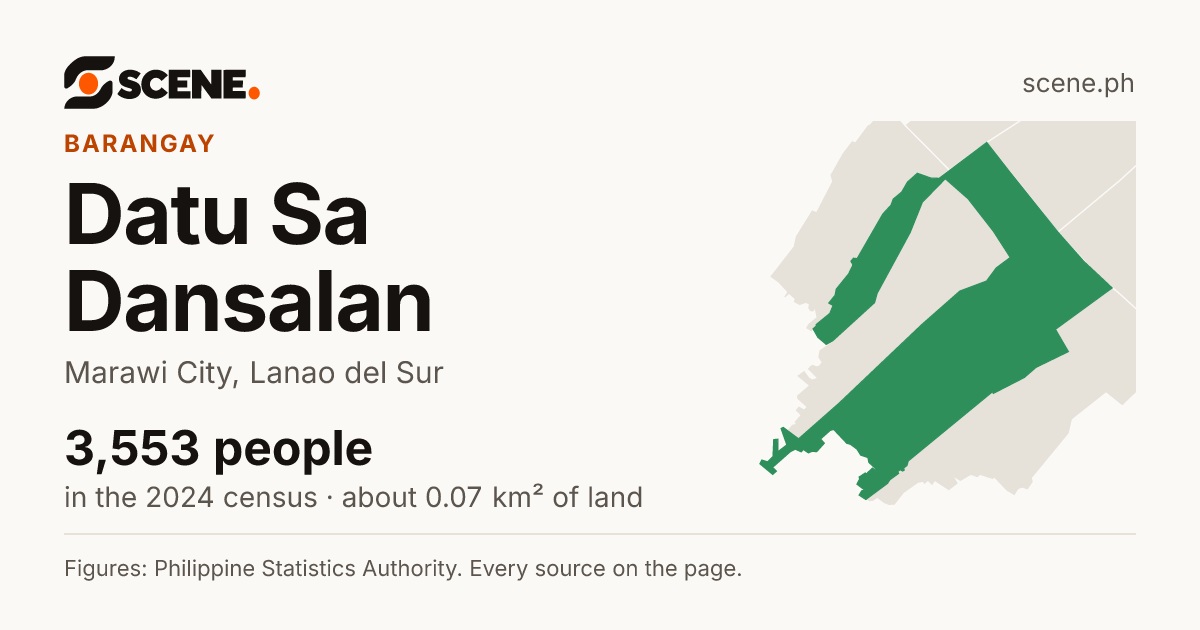Datu Sa Dansalan, Marawi City, barangay: 3,553 people in the 2024 census