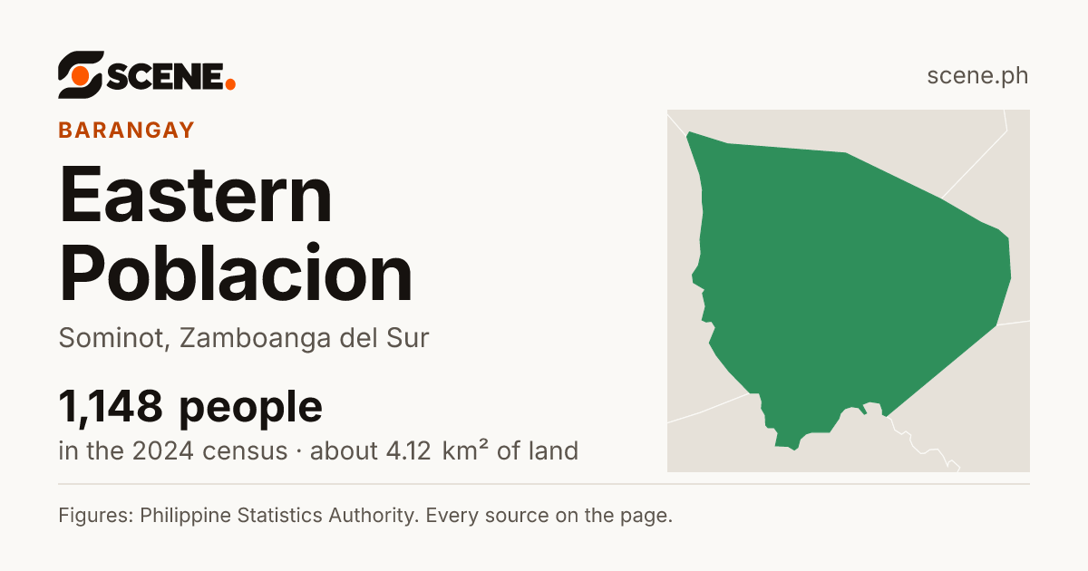 Eastern Poblacion, Sominot, barangay: 1,148 people in the 2024 census