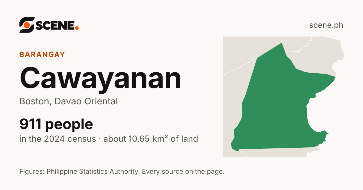 Cawayanan, Boston, barangay: 911 people in the 2024 census