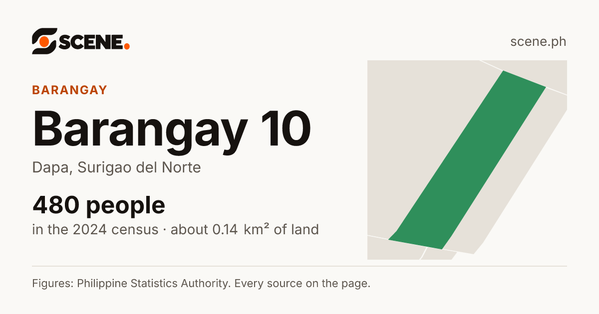 Barangay 10, Dapa, barangay: 480 people in the 2024 census
