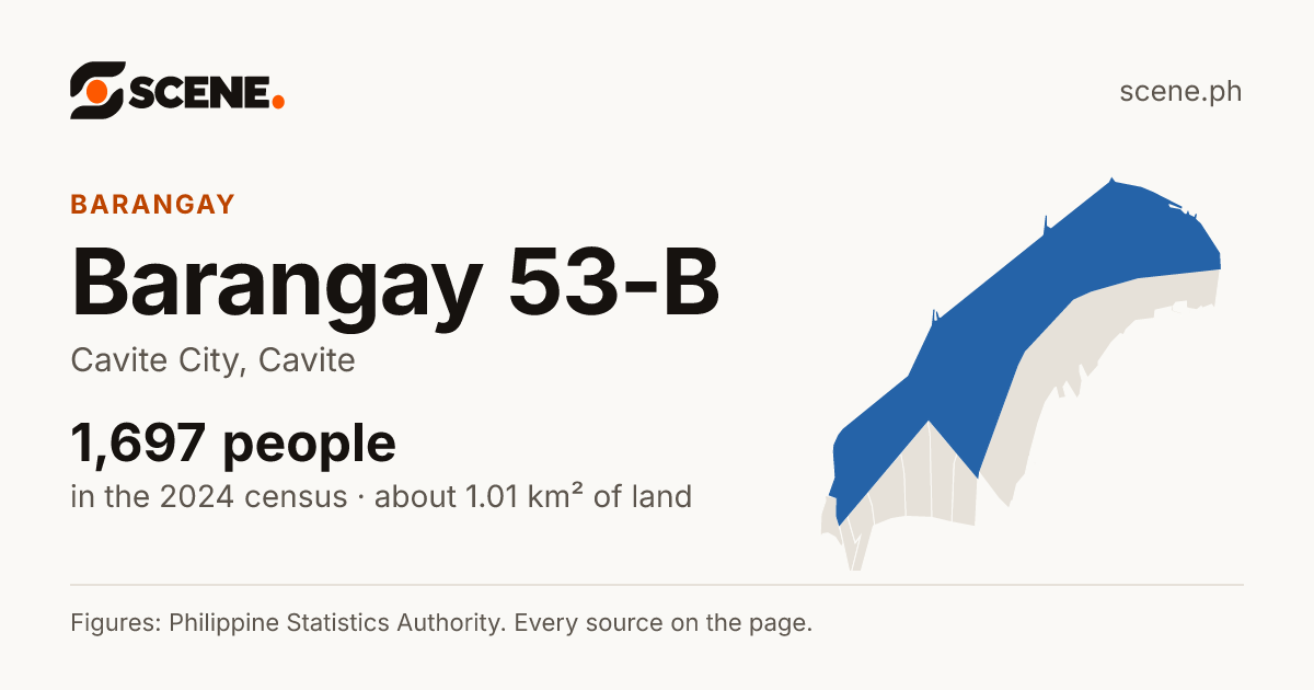 Barangay 53-B, Cavite City, barangay: 1,697 people in the 2024 census