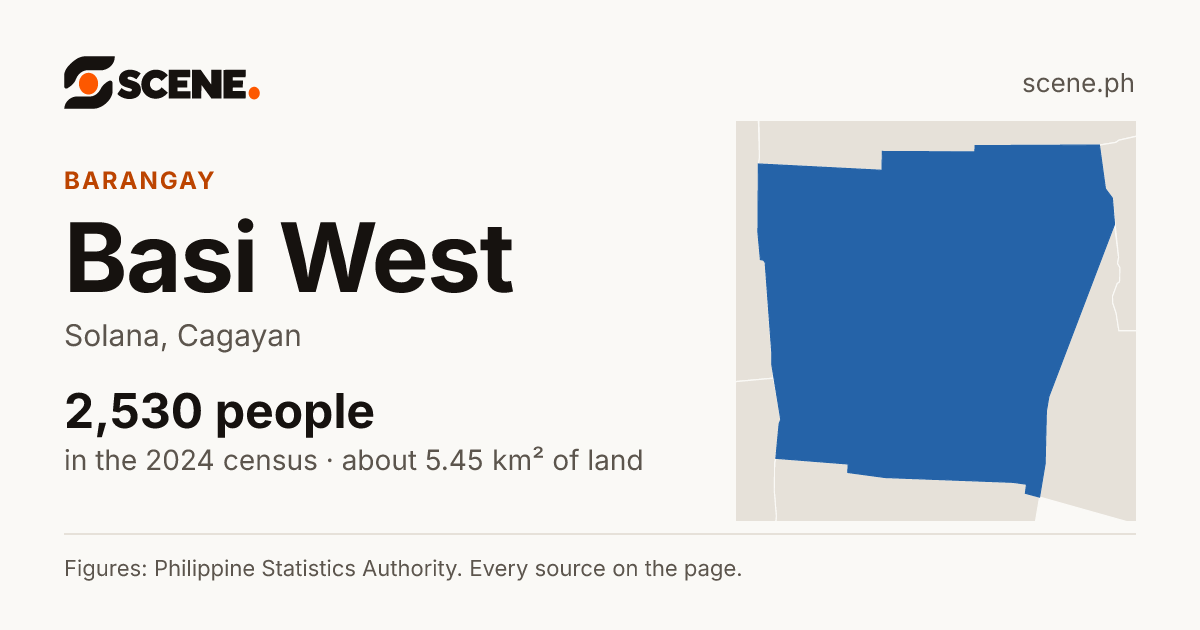 Basi West, Solana, barangay: 2,530 people in the 2024 census