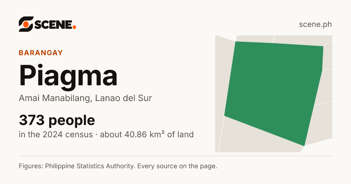 Piagma, Amai Manabilang, barangay: 373 people in the 2024 census