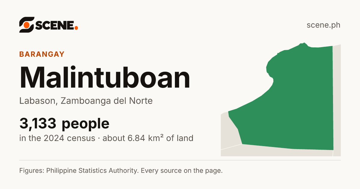Malintuboan, Labason, barangay: 3,133 people in the 2024 census