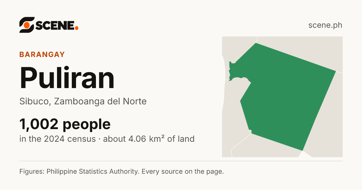 Puliran, Sibuco, barangay: 1,002 people in the 2024 census