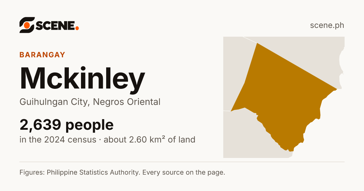 Mckinley, Guihulngan City, barangay: 2,639 people in the 2024 census