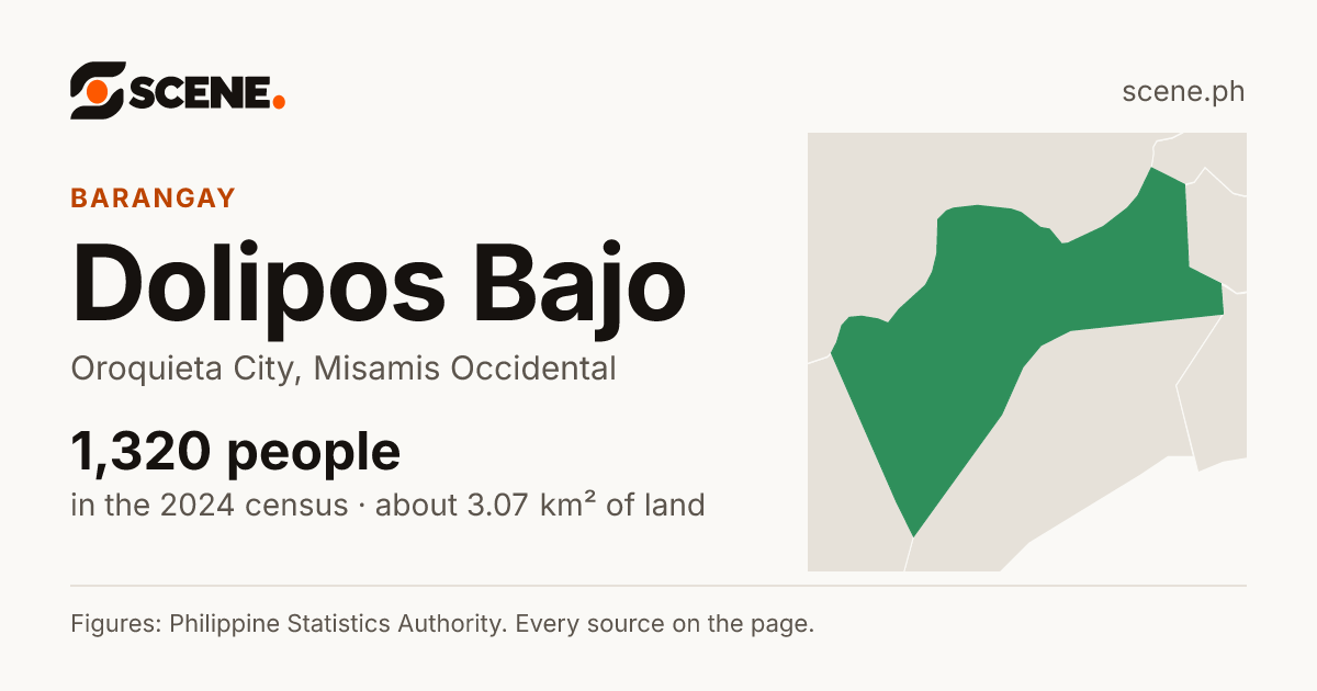 Dolipos Bajo, Oroquieta City, barangay: 1,320 people in the 2024 census