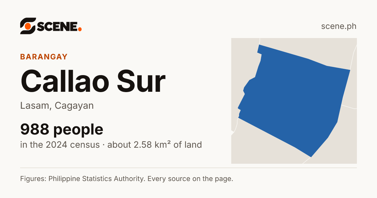 Callao Sur, Lasam, barangay: 988 people in the 2024 census