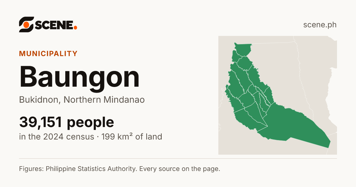 Baungon, Bukidnon, municipality: 39,151 people in the 2024 census