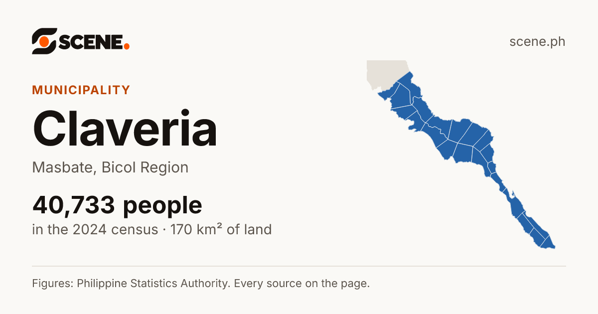 Claveria, Masbate, municipality: 40,733 people in the 2024 census