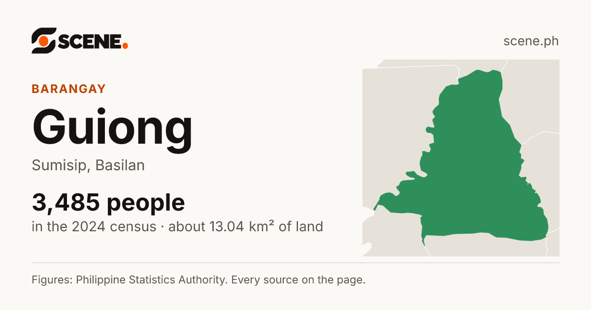 Guiong, Sumisip, barangay: 3,485 people in the 2024 census