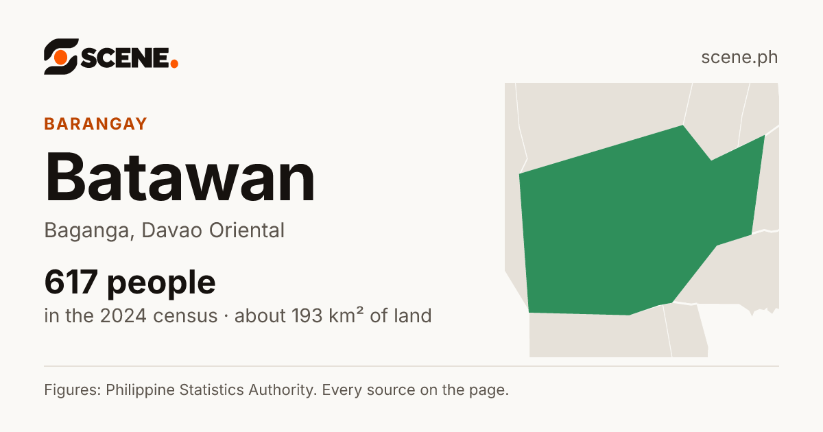 Batawan, Baganga, barangay: 617 people in the 2024 census