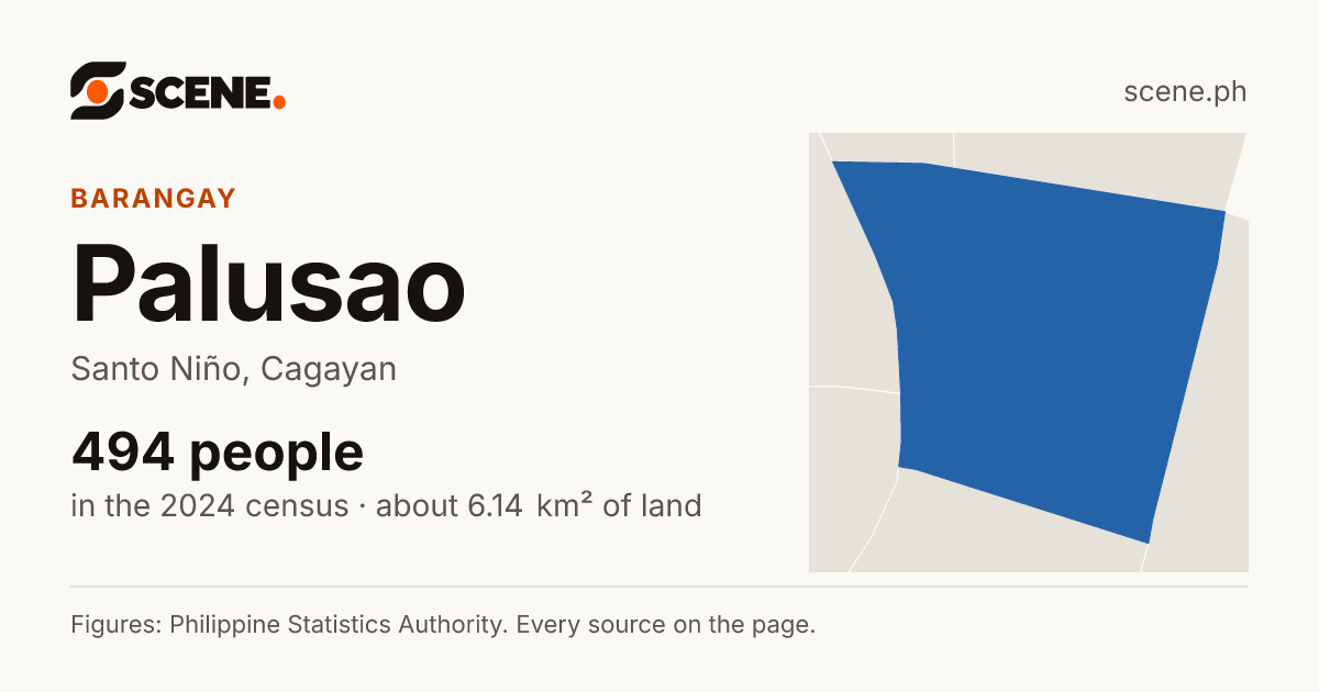 Palusao, Santo Niño, barangay: 494 people in the 2024 census