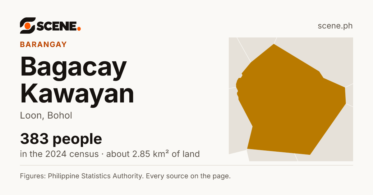 Bagacay Kawayan, Loon, barangay: 383 people in the 2024 census