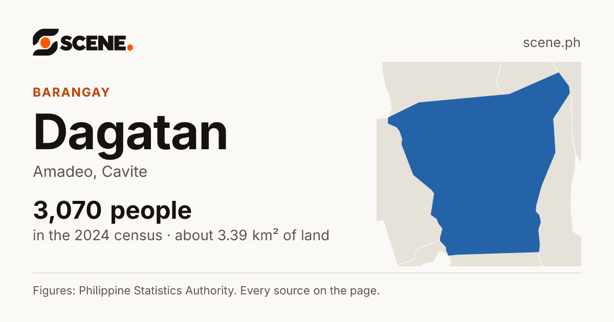 Dagatan, Amadeo, barangay: 3,070 people in the 2024 census