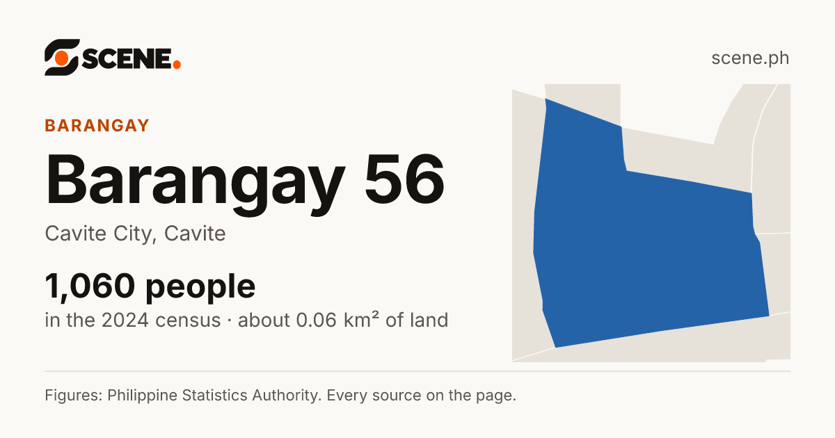 Barangay 56, Cavite City, barangay: 1,060 people in the 2024 census