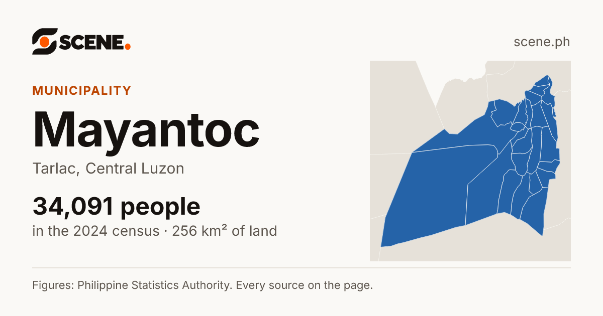 Mayantoc, Tarlac, municipality: 34,091 people in the 2024 census