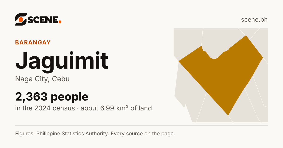 Jaguimit, Naga City, barangay: 2,363 people in the 2024 census