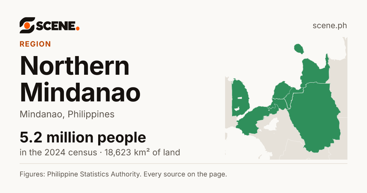 Northern Mindanao, region: 5,178,326 people in the 2024 census