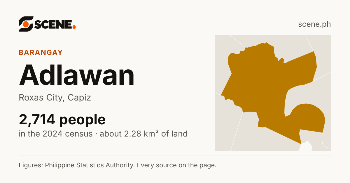 Adlawan, Roxas City, barangay: 2,714 people in the 2024 census