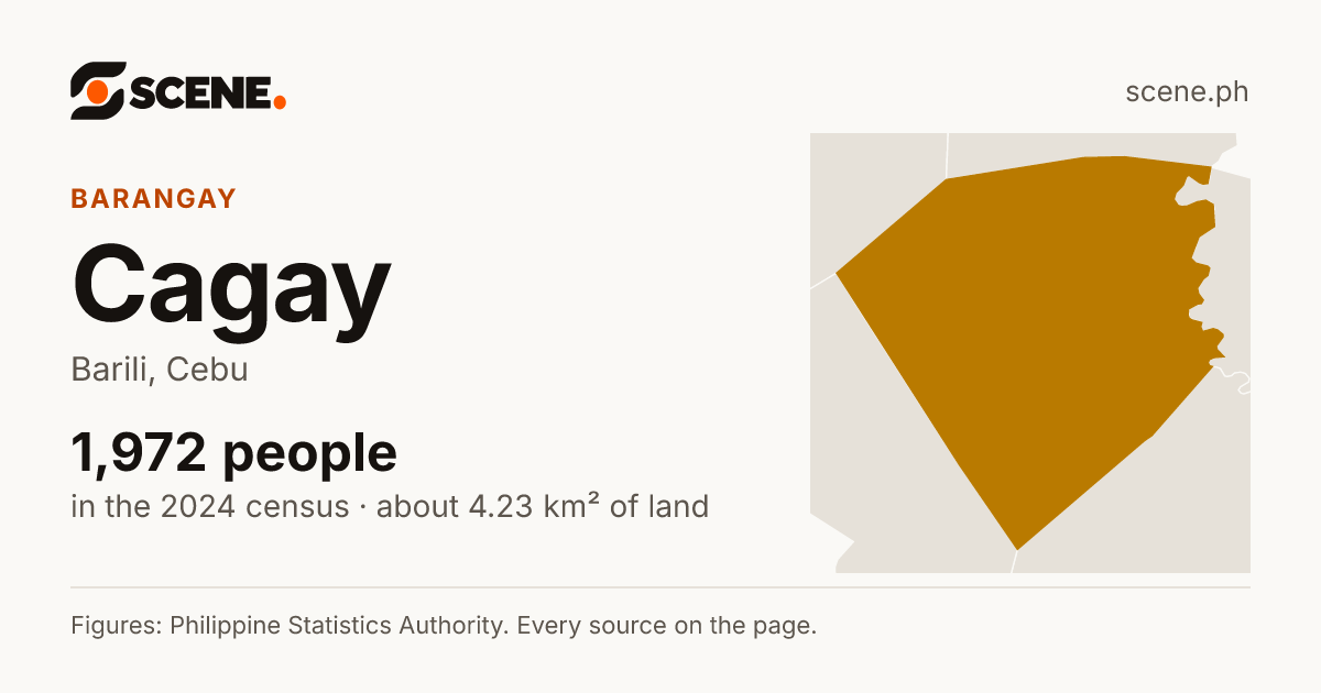 Cagay, Barili, barangay: 1,972 people in the 2024 census