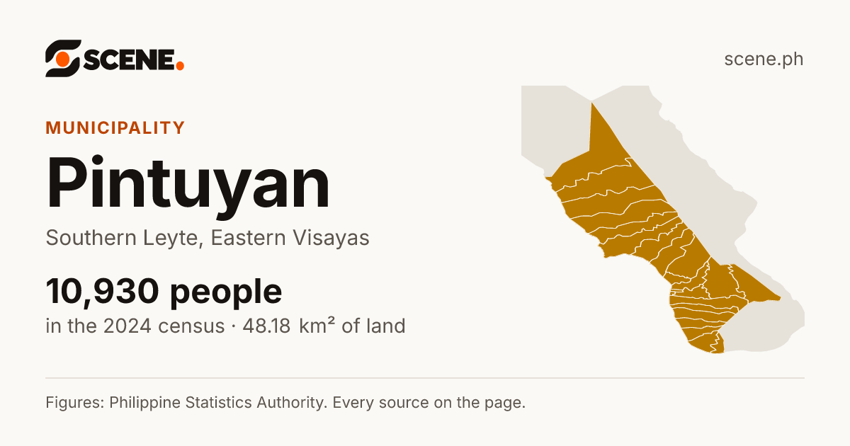 Pintuyan, Southern Leyte, municipality: 10,930 people in the 2024 census