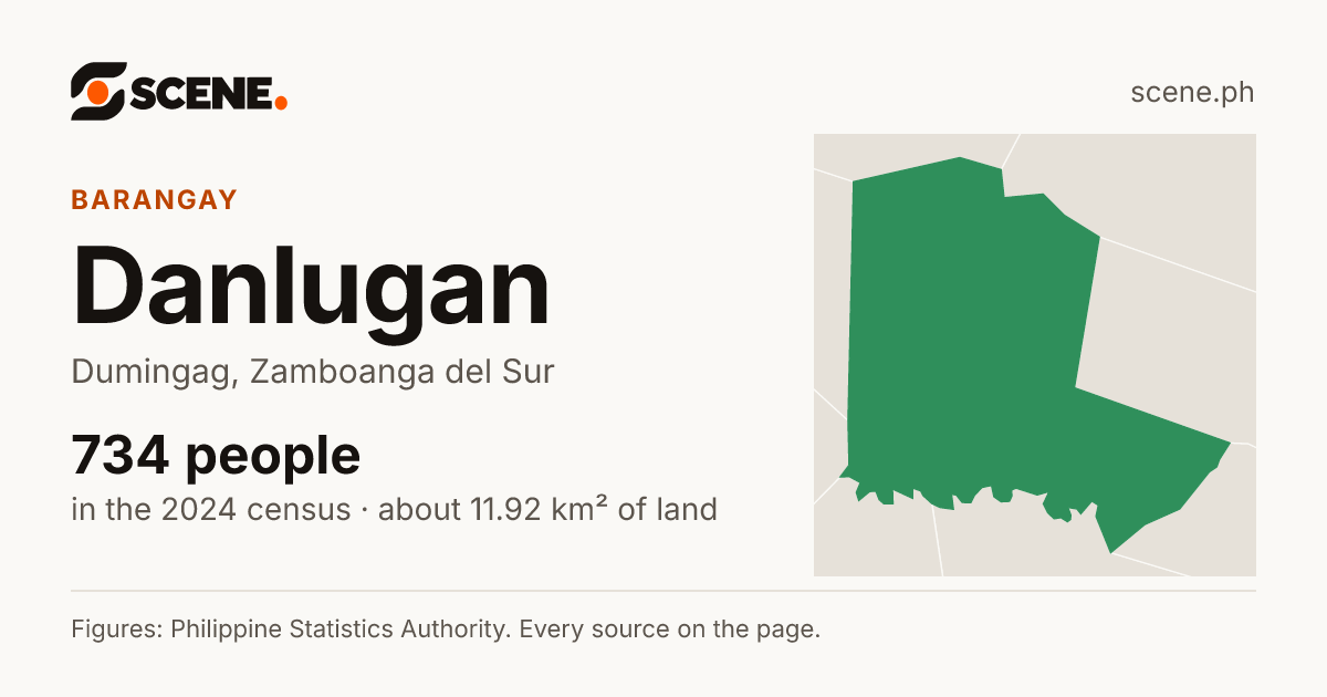 Danlugan, Dumingag, barangay: 734 people in the 2024 census