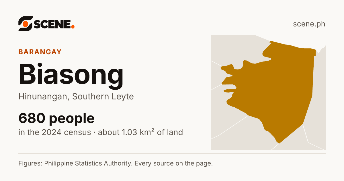 Biasong, Hinunangan, barangay: 680 people in the 2024 census