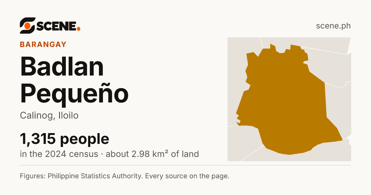 Badlan Pequeño, Calinog, barangay: 1,315 people in the 2024 census