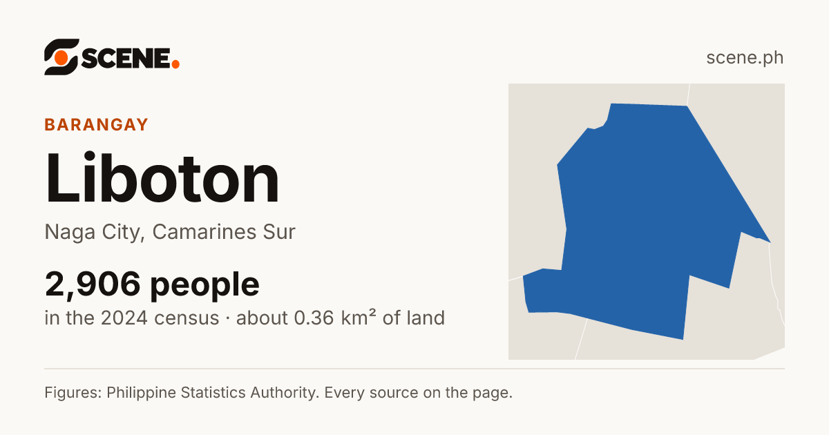 Liboton, Naga City, barangay: 2,906 people in the 2024 census
