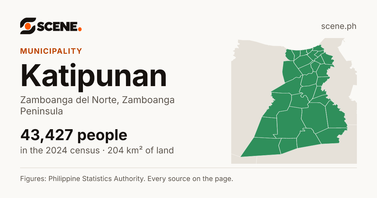 Katipunan, Zamboanga del Norte, municipality: 43,427 people in the 2024 census