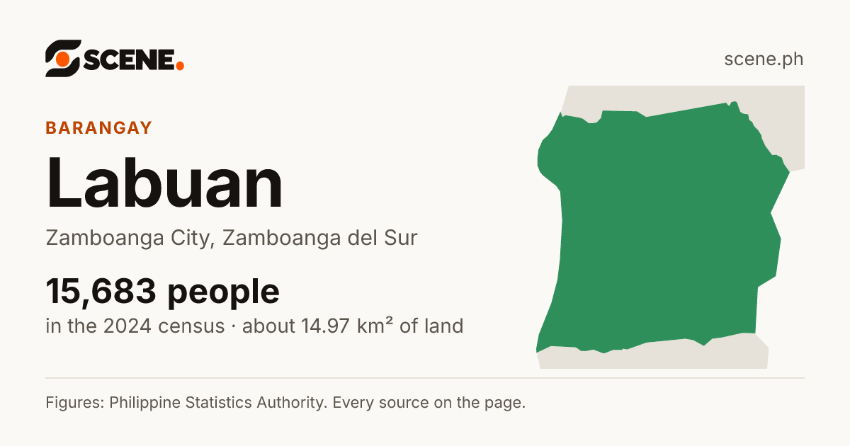 Labuan, Zamboanga City, barangay: 15,683 people in the 2024 census