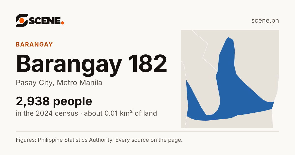Barangay 182, Pasay City, barangay: 2,938 people in the 2024 census