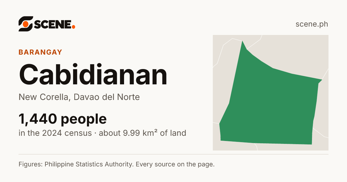 Cabidianan, New Corella, barangay: 1,440 people in the 2024 census